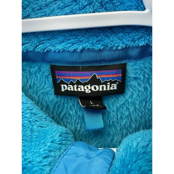 Patagonia Fleece Pullover Womens Large Blue Re-Tool Snap-T Polartec Thermal Pro - Picture 6 of 16